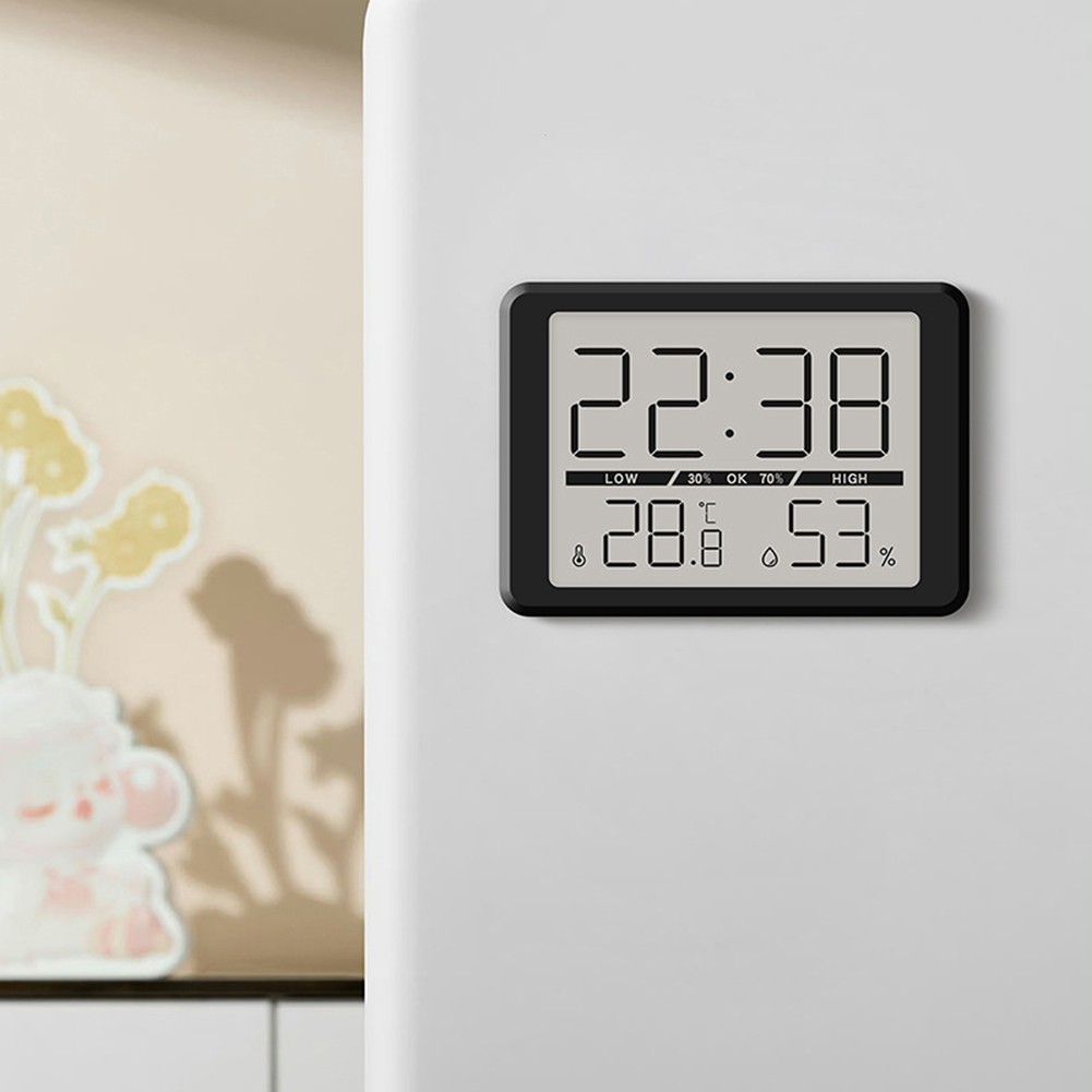 Digital Wall Clock with Temperature Humidity Monitor Large Display Battery Run - Picture 35 of 45