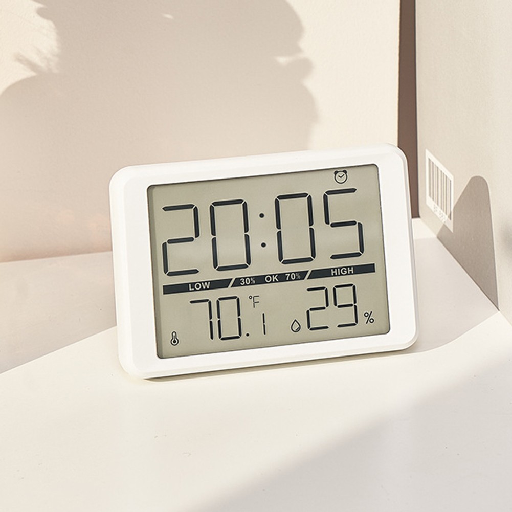 Digital Wall Clock with Temperature Humidity Monitor Large Display Battery Run - Picture 33 of 45