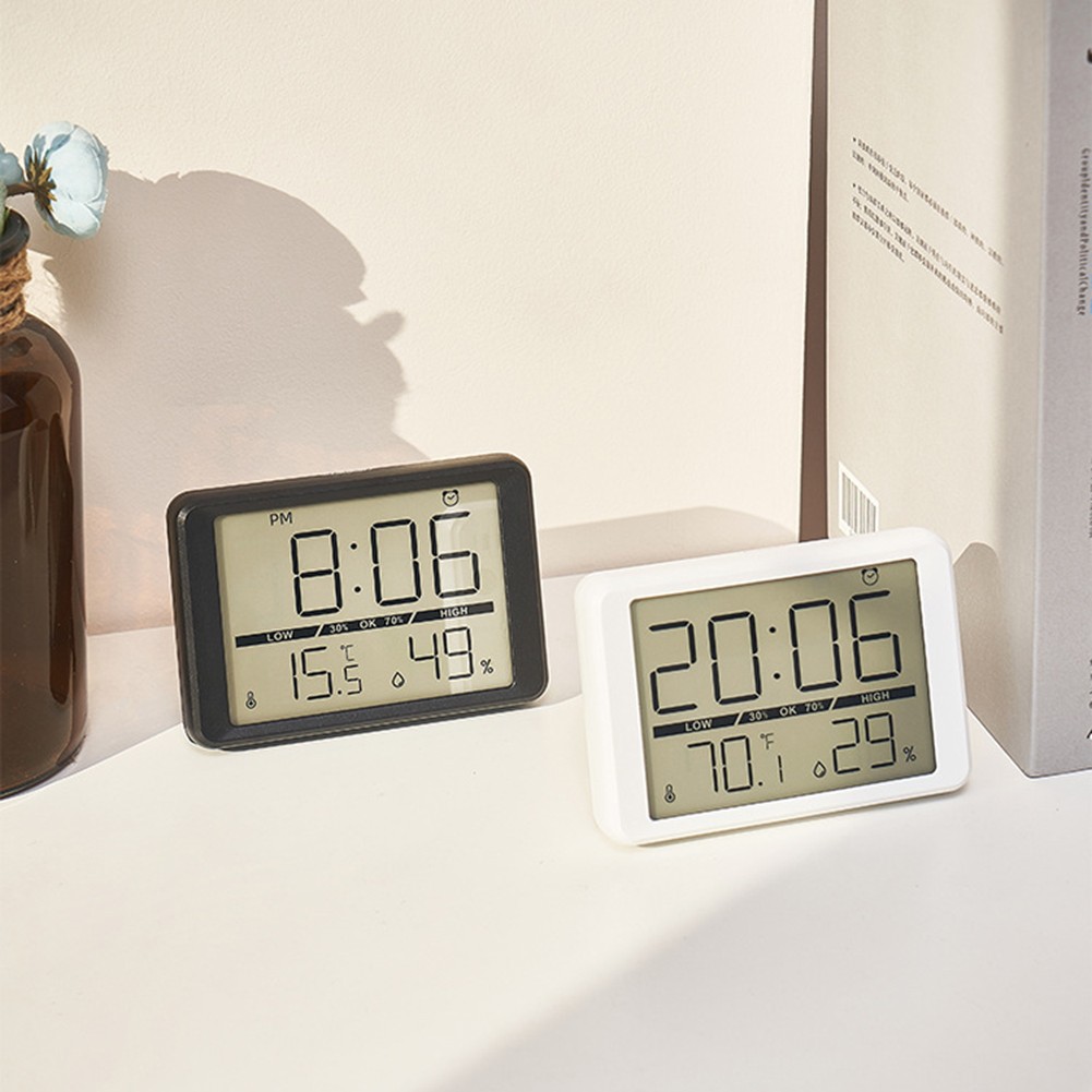 Digital Wall Clock with Temperature Humidity Monitor Large Display Battery Run - Picture 29 of 45