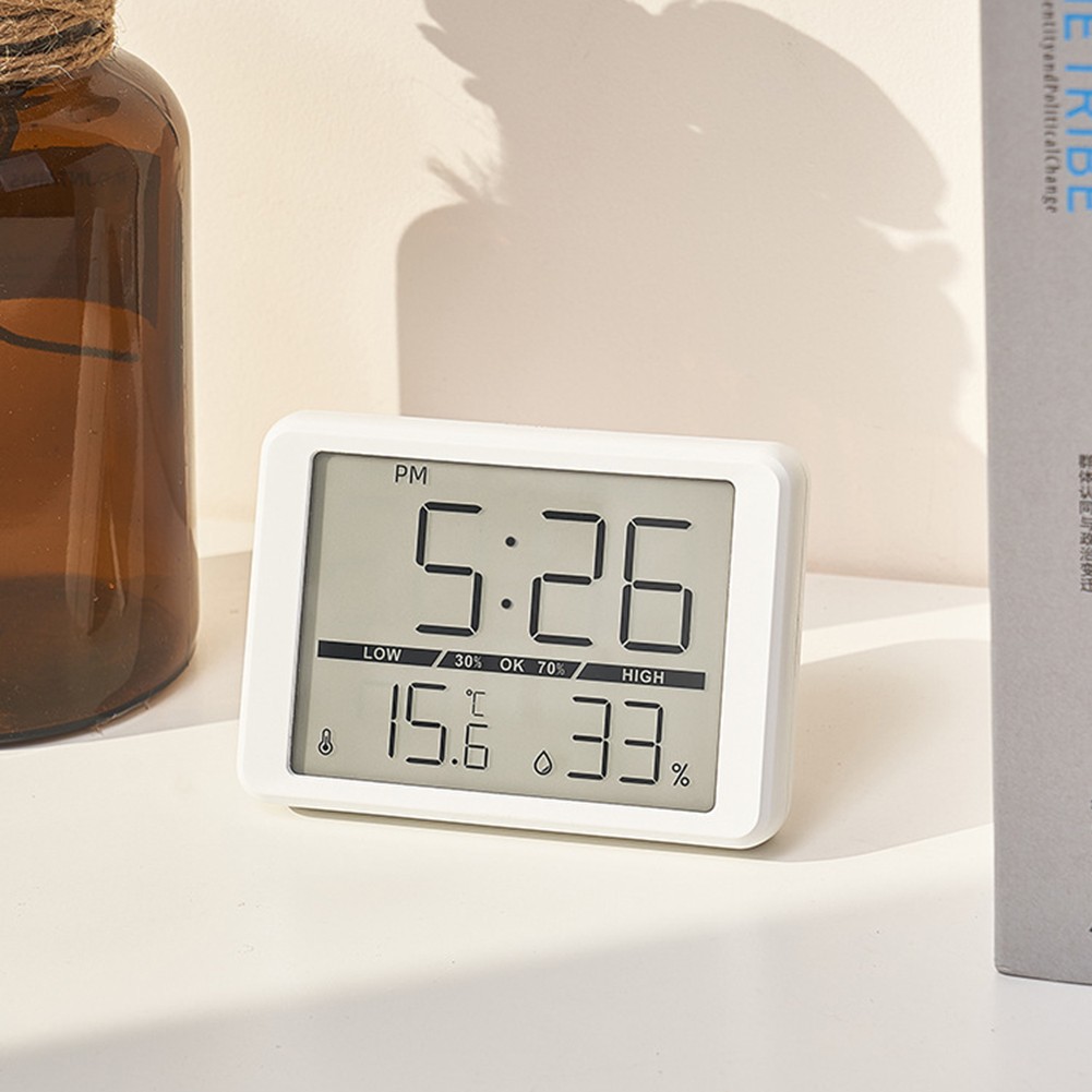 Digital Wall Clock with Temperature Humidity Monitor Large Display Battery Run - Picture 30 of 45