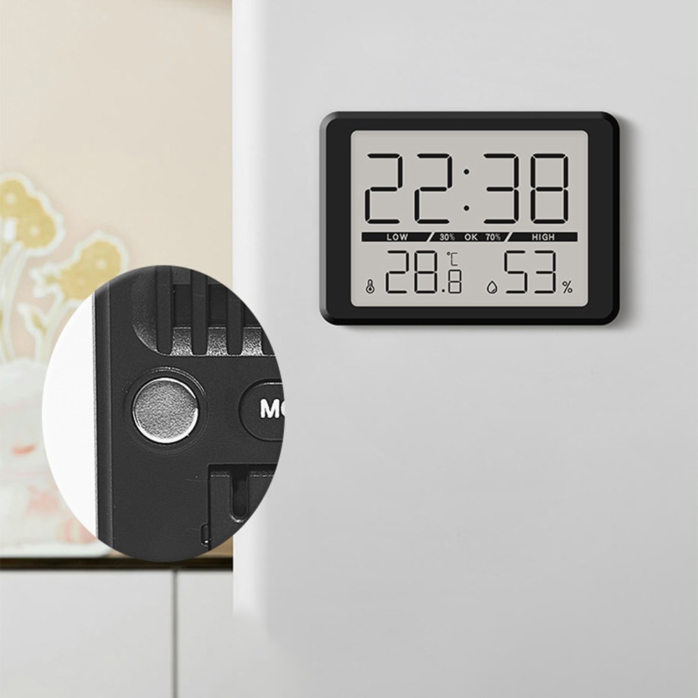 Digital Wall Clock with Temperature Humidity Monitor Large Display Battery Run - Picture 45 of 45