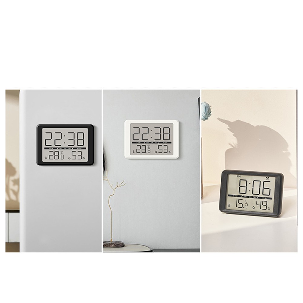 Digital Wall Clock with Temperature Humidity Monitor Large Display Battery Run - Picture 32 of 45