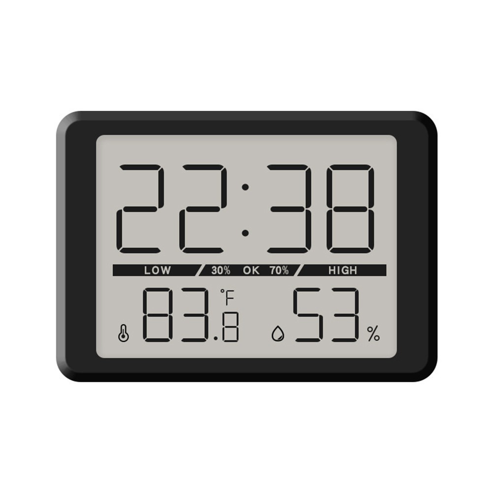 Digital Wall Clock with Temperature Humidity Monitor Large Display Battery Run - Picture 34 of 45