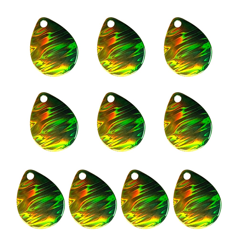 Fishing Spinner for blades Kit 10pcs Copper Colorful UV for DIY Inline and