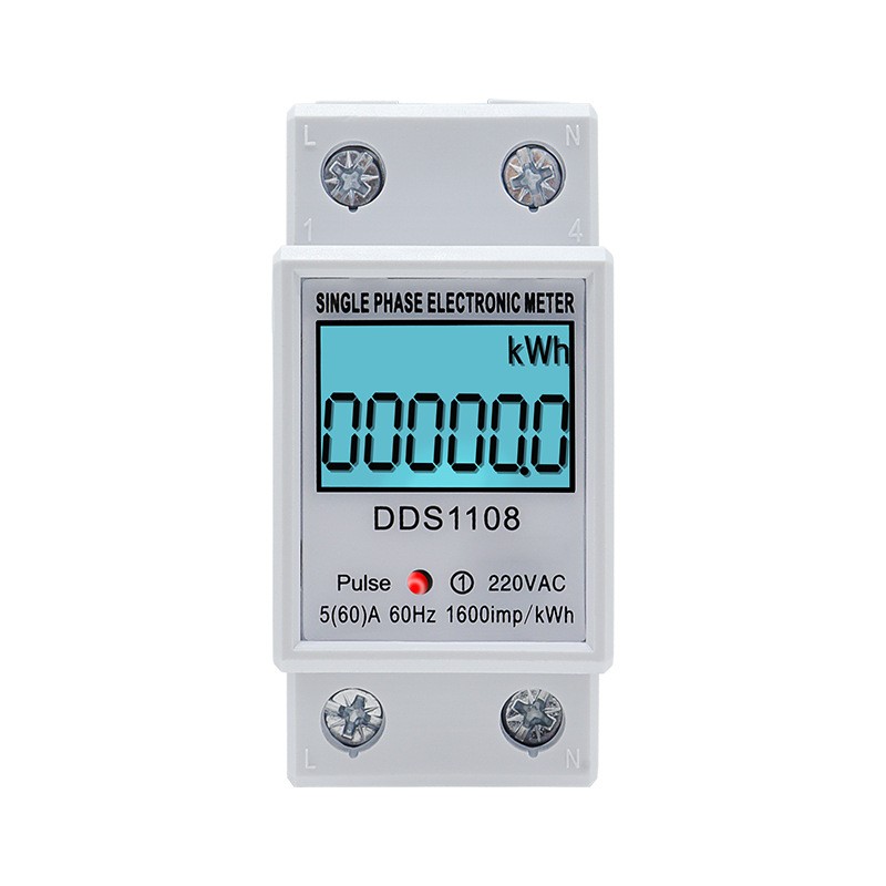 Red LED Energy Pulse Single Phase Energy Meter Visual Energy Consumption