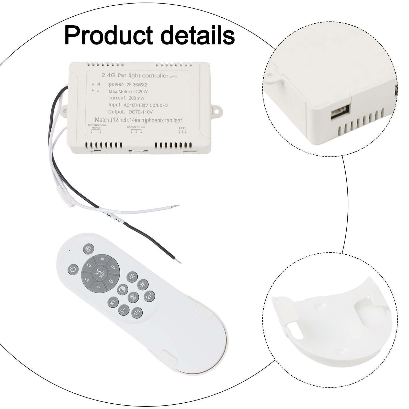 24V Fan Light with Remote Control for Customizable Lighting Experience - Picture 23 of 33