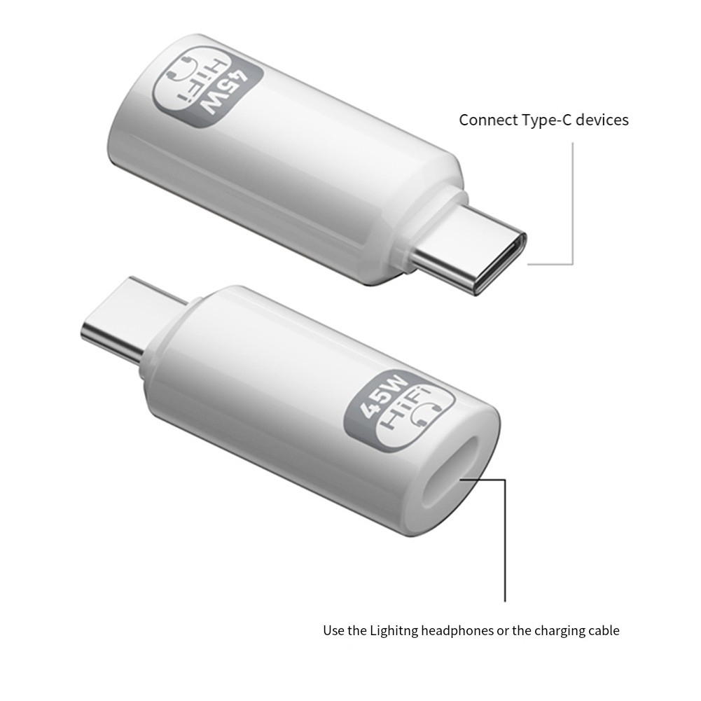 Female to Type C Male Adapter with Three Functions Call Charging Data 2pcs