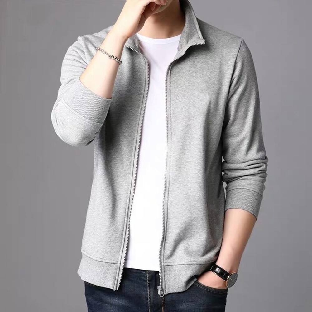 Men Casual Jacket Autumn Cardigan Easy Maintenance Clothing Open Cardigan Style - Picture 14 of 48