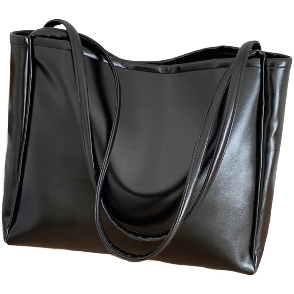 Damen Beuteltasche PU Leder große Kapazität Schulter Handtasche mit Reißversc - Picture 16 of 24