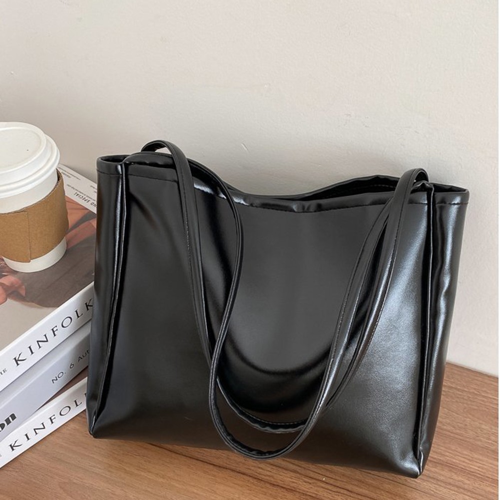 Damen Beuteltasche PU Leder große Kapazität Schulter Handtasche mit Reißversc - Picture 20 of 24