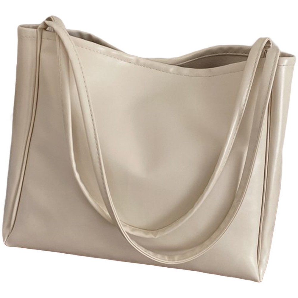 Damen Beuteltasche PU Leder große Kapazität Schulter Handtasche mit Reißversc - Picture 13 of 24