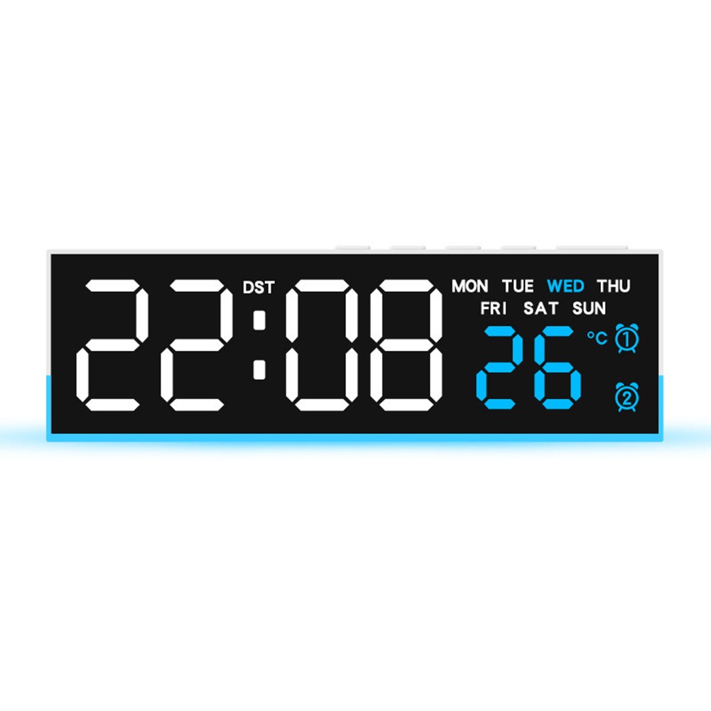 LED Night Light Clock with Soft Glow and Adjustable Brightness for Bedroom Use