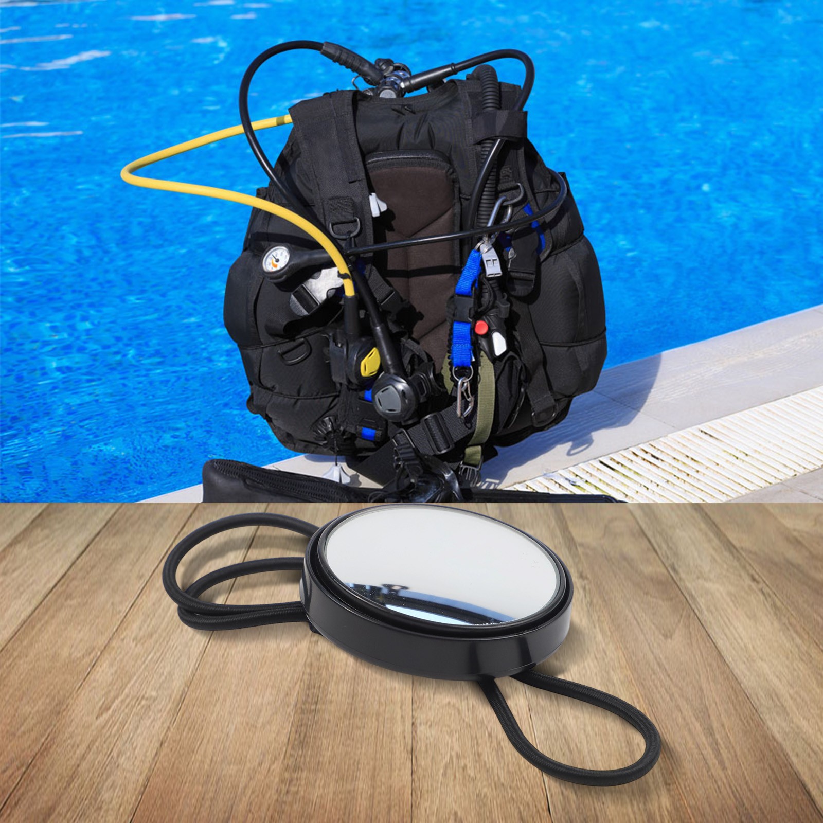 Scuba Diving Mirror Leak Detection Equipment Practical Swimming Accessory