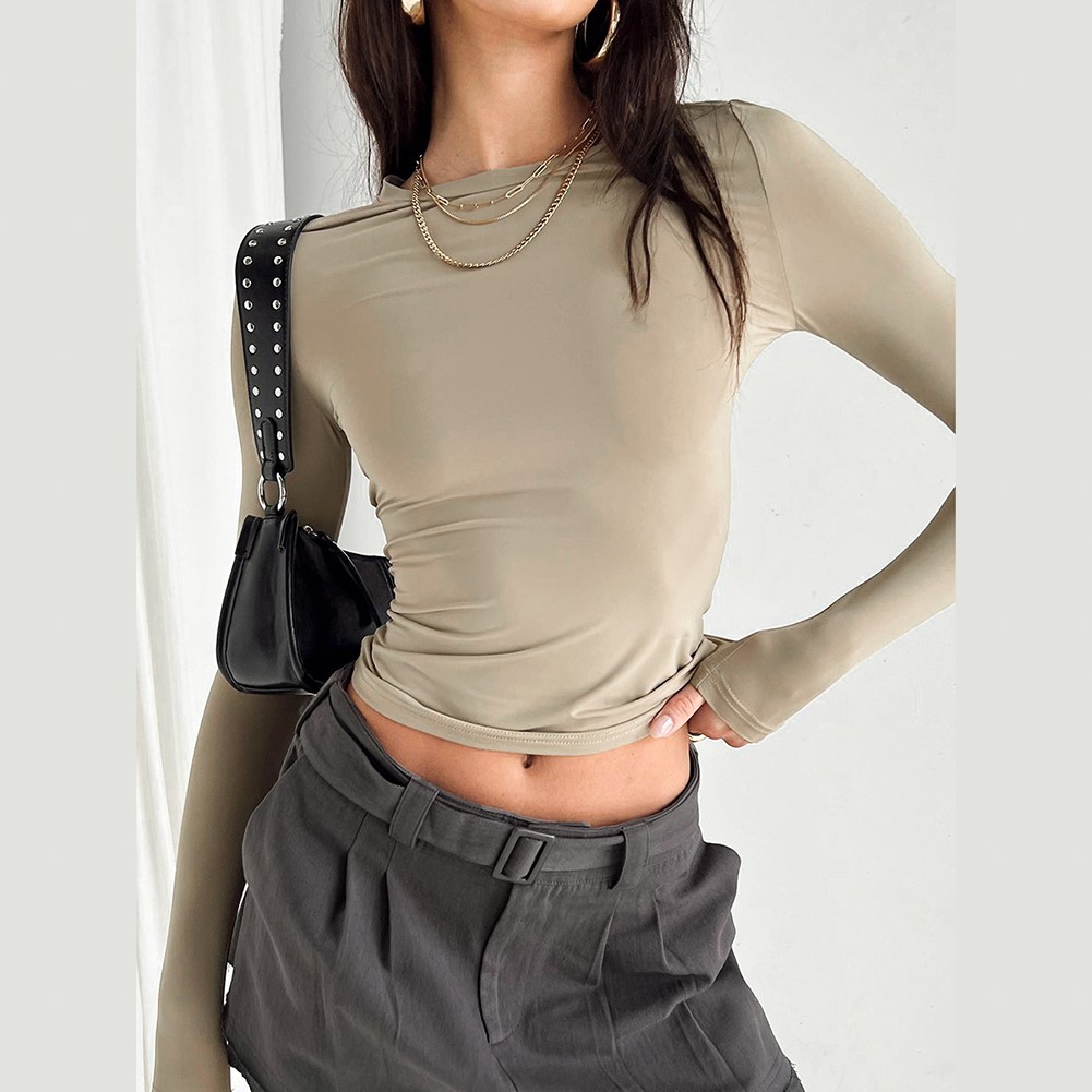 Women's Long Sleeve Slim Fit Casual T Shirt for Daily Wear and Vacation - Picture 51 of 90