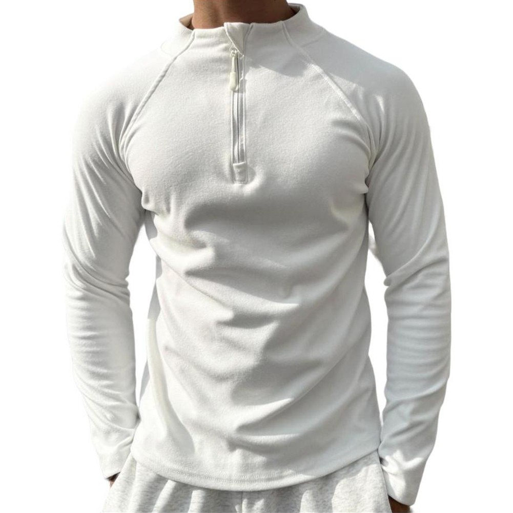 Mens For Sports Sweatshirt Pullover Long Sleeve Half Zip Neck Casual Tops