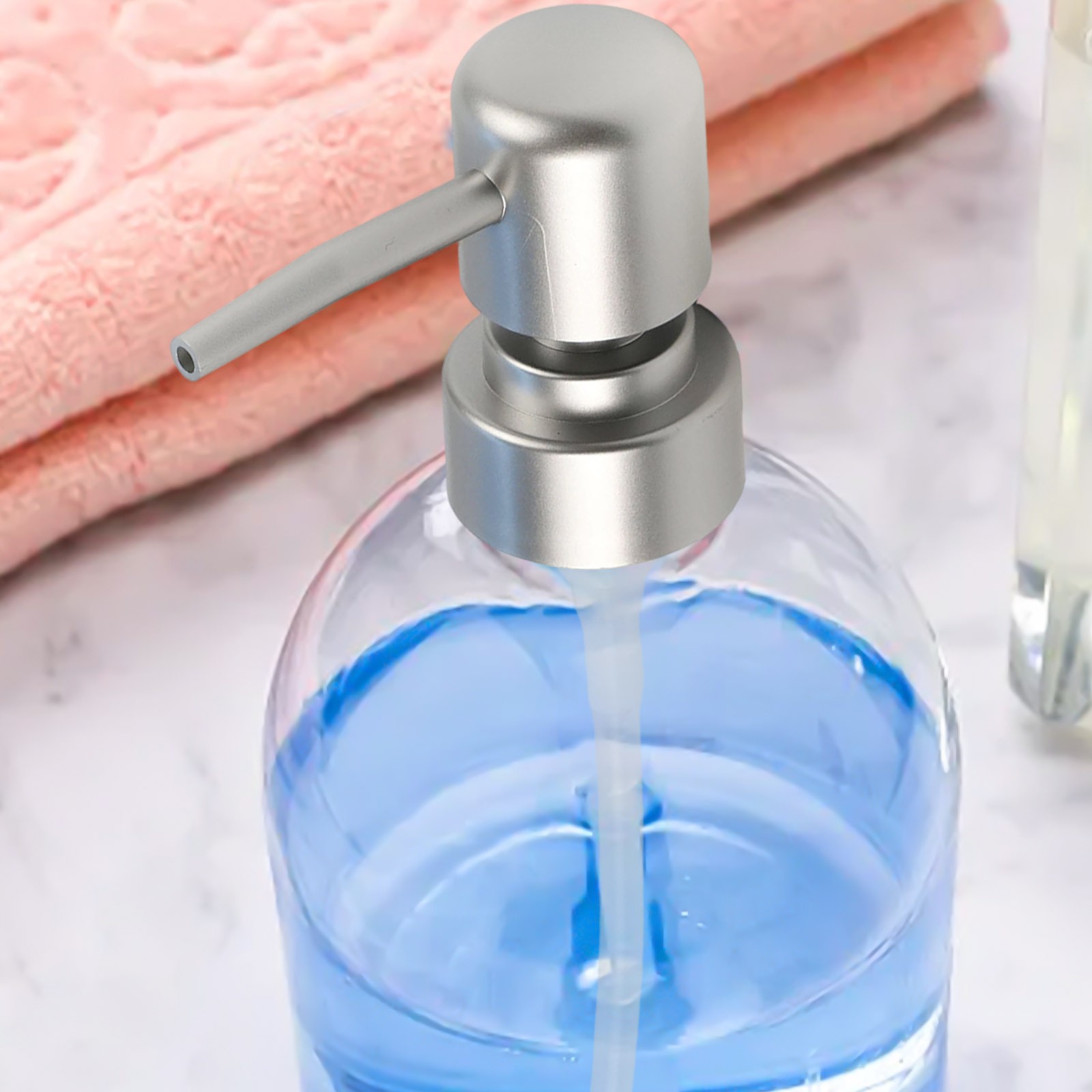 Round Head ABS Lotion Pump Head 28 Thread Bath Bottle Press Nozzle Set With Tube - Picture 63 of 96