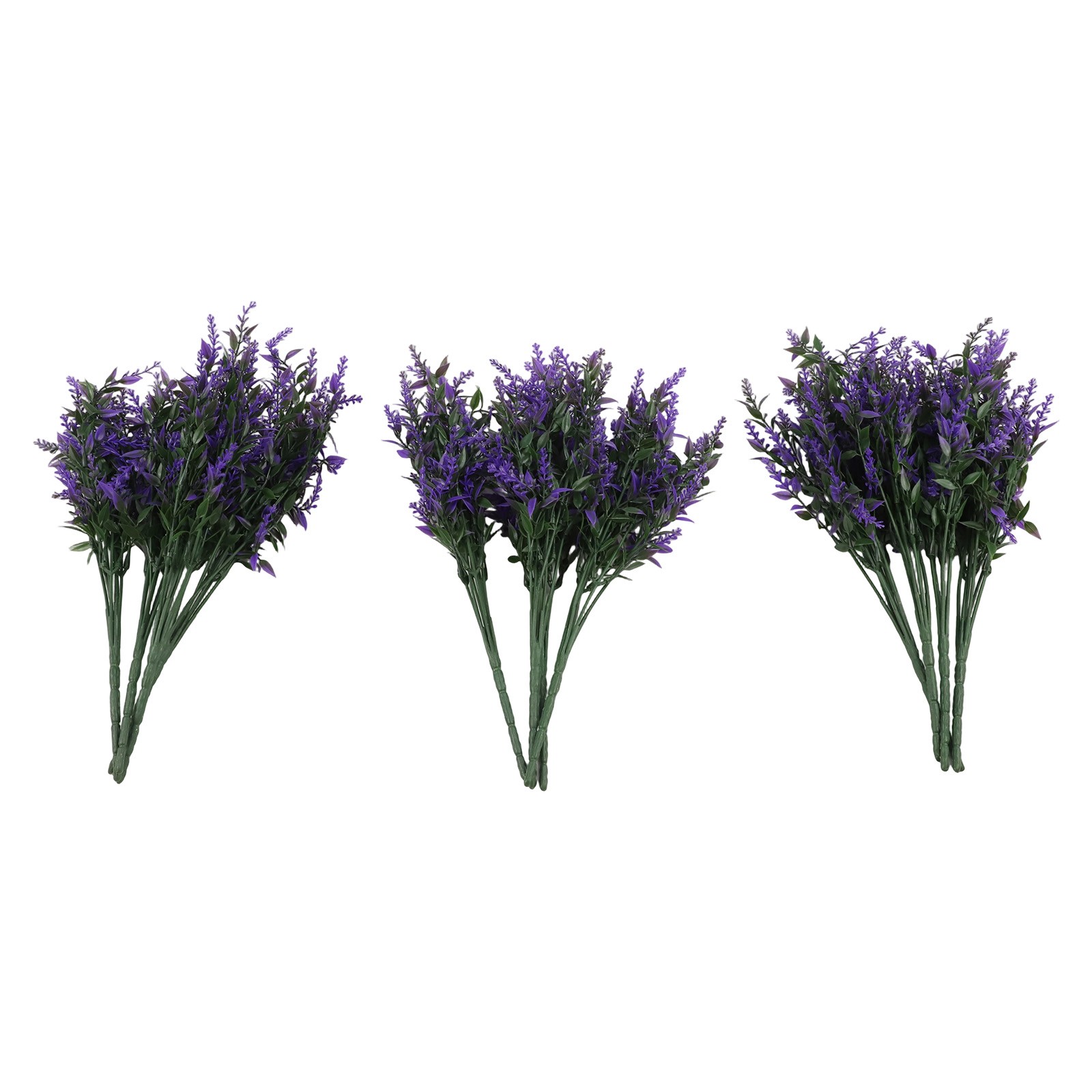 12 Artificial Flower Bundles Plastic 13.8in Fake Shrubs for Outdoor Garden