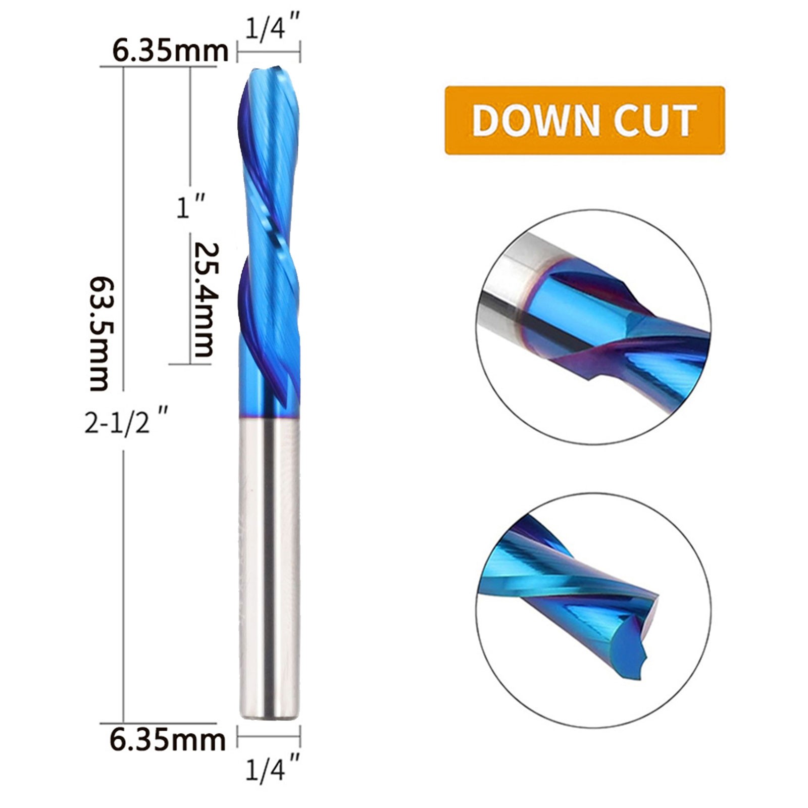 Holzbearbeitung Fräser 6 35 mm 2 Flöten UpCut DownCut für glatte Oberflächen - Bild 32 von 49
