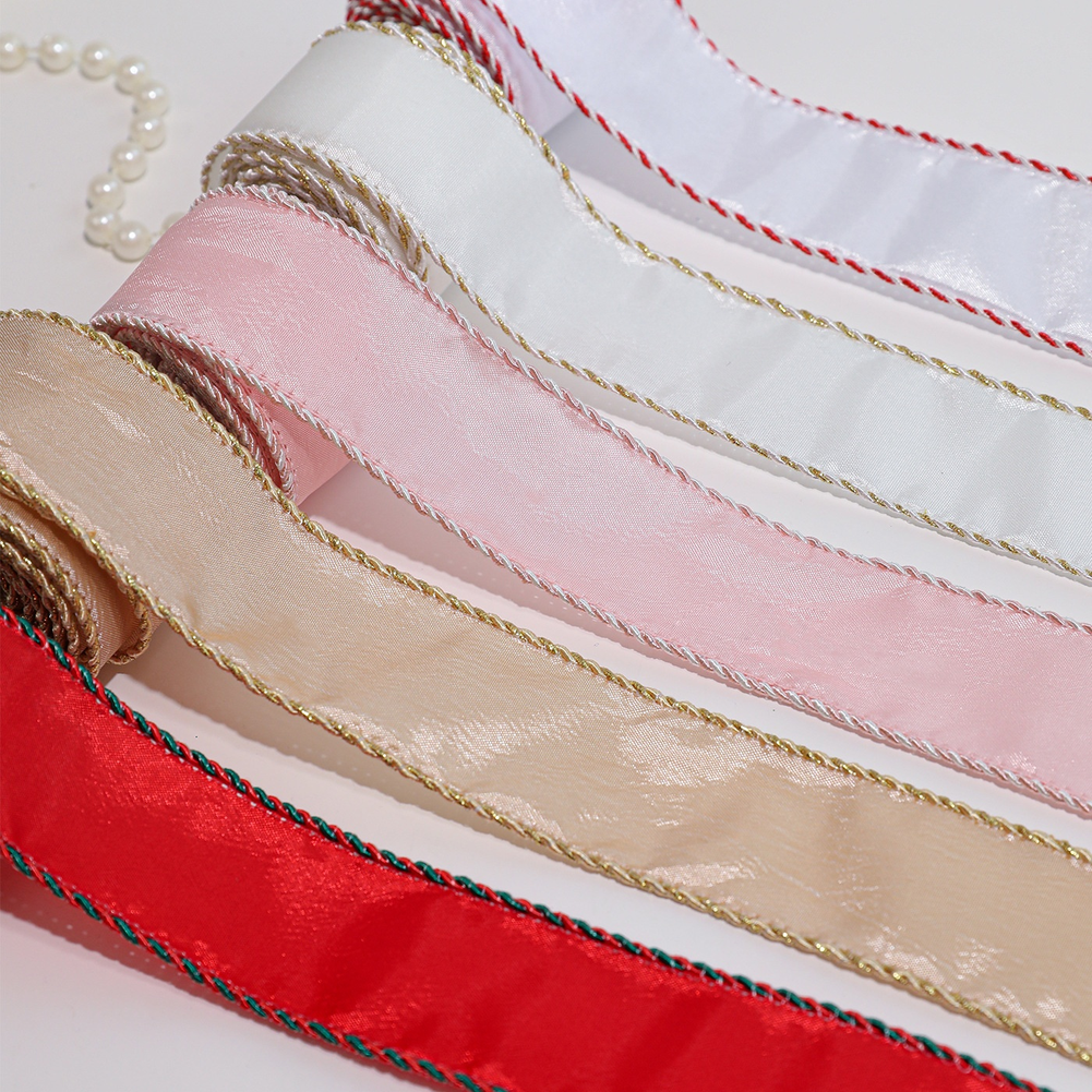 Long Decortionn Ribbons 3 5cm by 2m Decorative Satin Ribbon for Christmas Presents and Tree ...