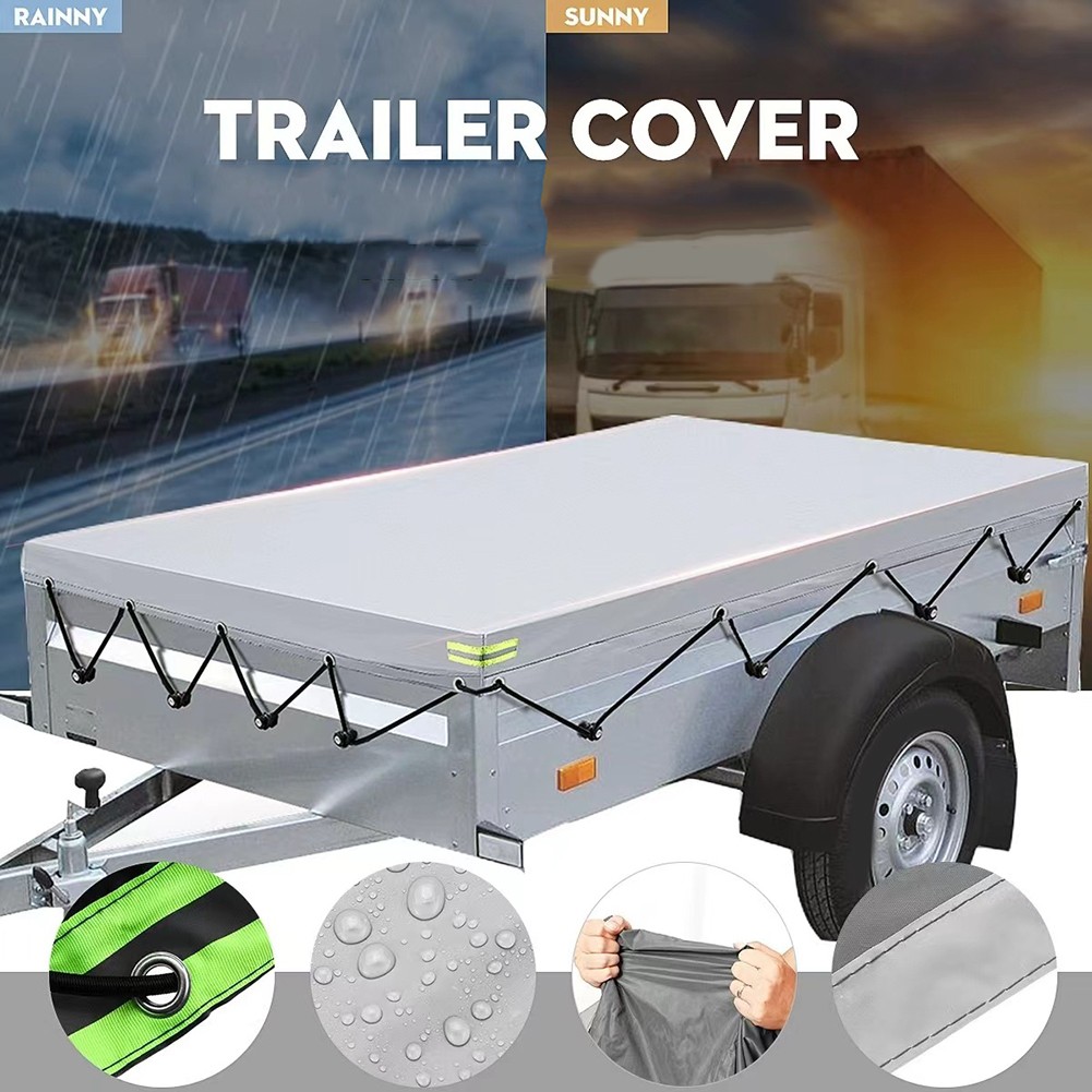 Anhängerabdeckung Wasserdicht Schwerlast Vinyl Material für Anhänger Schutz - Bild 19 von 19