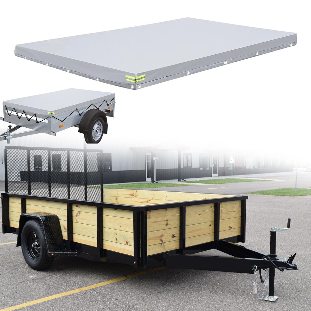 Anhängerabdeckung Wasserdicht Schwerlast Vinyl Material für Anhänger Schutz - Bild 11 von 19