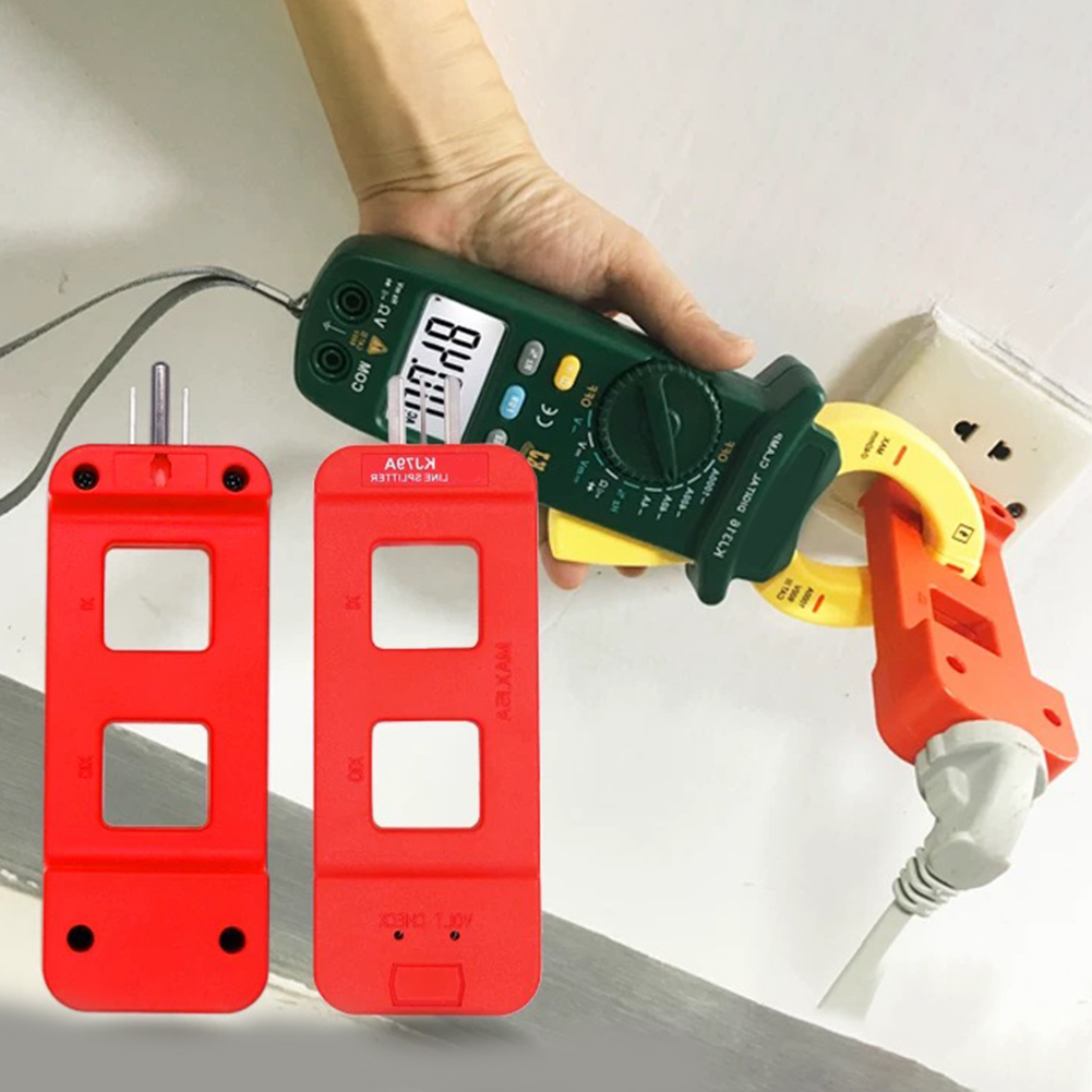KJ79B AC Power Cord Splitter with Voltage Test Hole for Use with