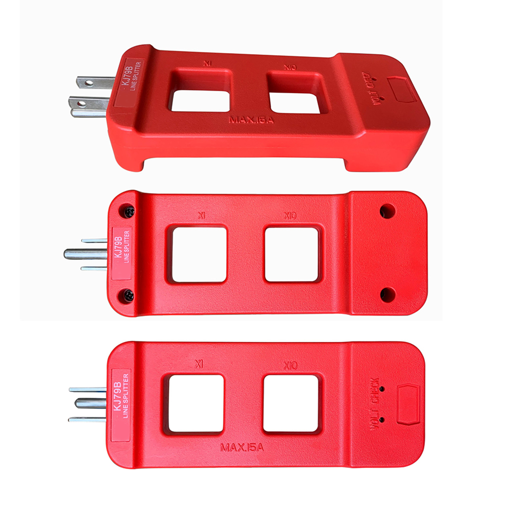 KJ79B AC Power Cord Splitter with Voltage Test Hole for Use with