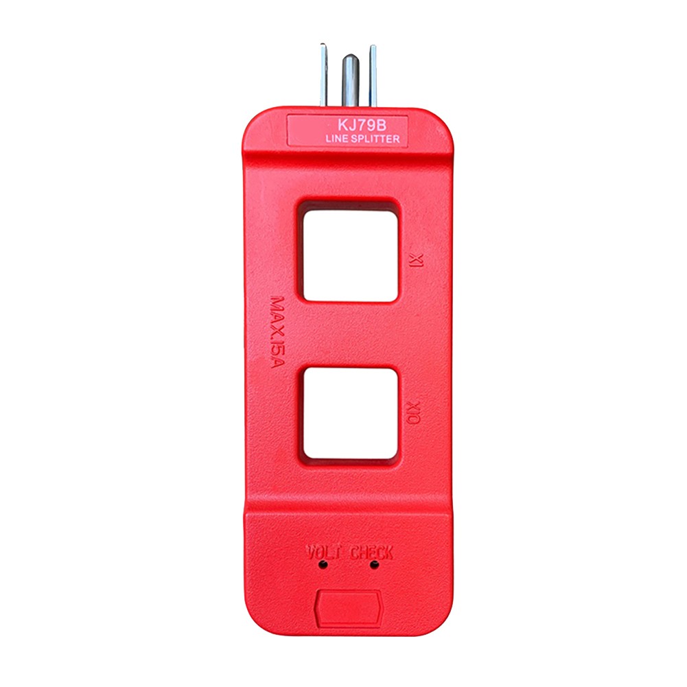 KJ79B AC Power Cord Splitter with Voltage Test Hole for Use with