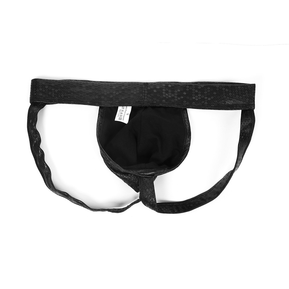 Herren PU Leder Niedrige Taille Unterwäsche Offener Rücken Tangas G String Unterhose - Bild 33 von 38