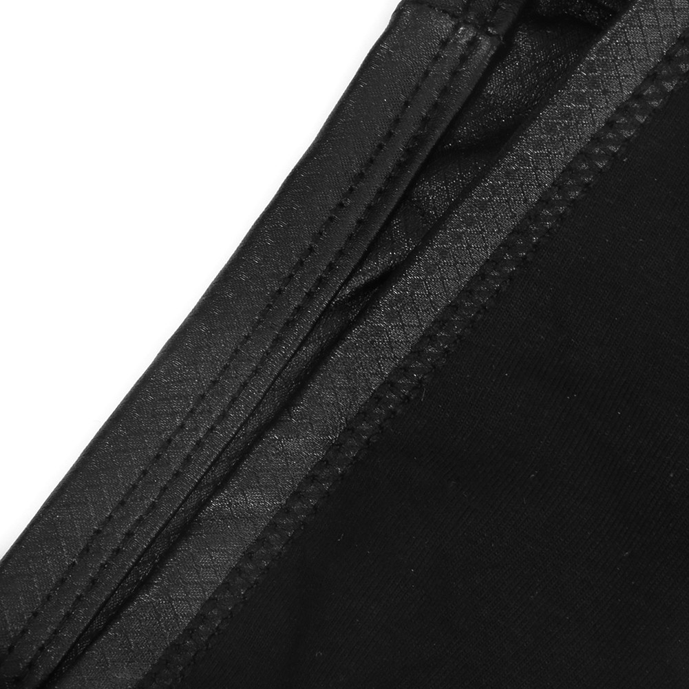 Herren PU Leder Niedrige Taille Unterwäsche Offener Rücken Tangas G String Unterhose - Bild 28 von 38