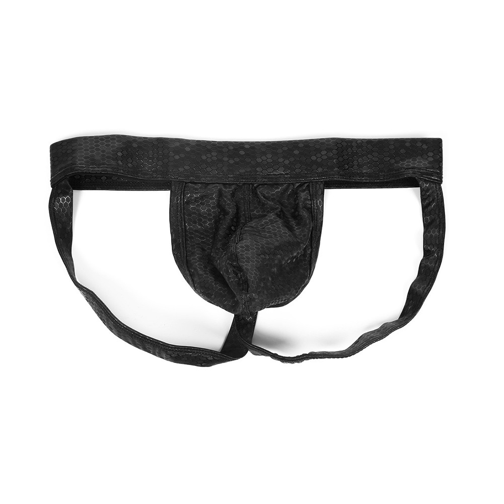 Herren PU Leder Niedrige Taille Unterwäsche Offener Rücken Tangas G String Unterhose - Bild 32 von 38