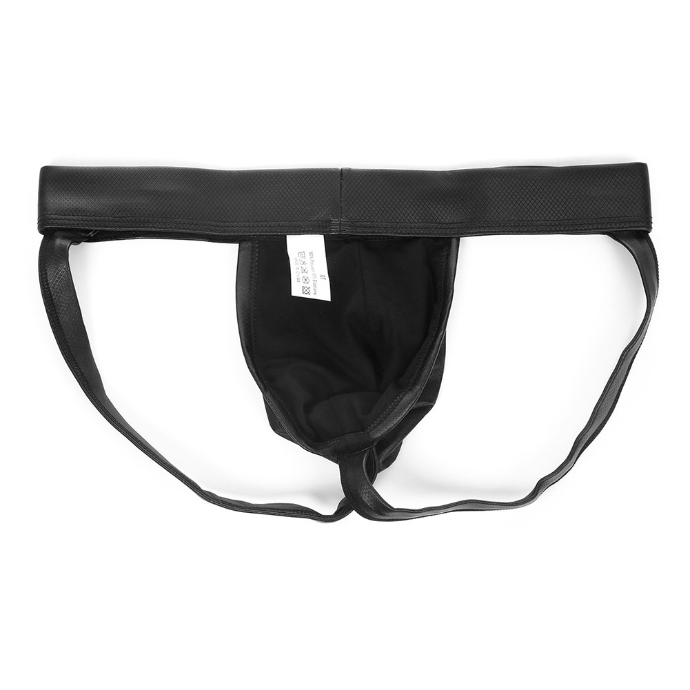 Herren PU Leder Niedrige Taille Unterwäsche Offener Rücken Tangas G String Unterhose - Bild 26 von 38