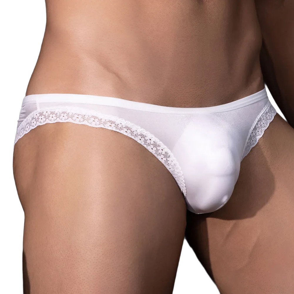 Slip uomo trasparente intimo elastico a marsupio olio lucido vita bassa lingerie - Foto 21 di 26
