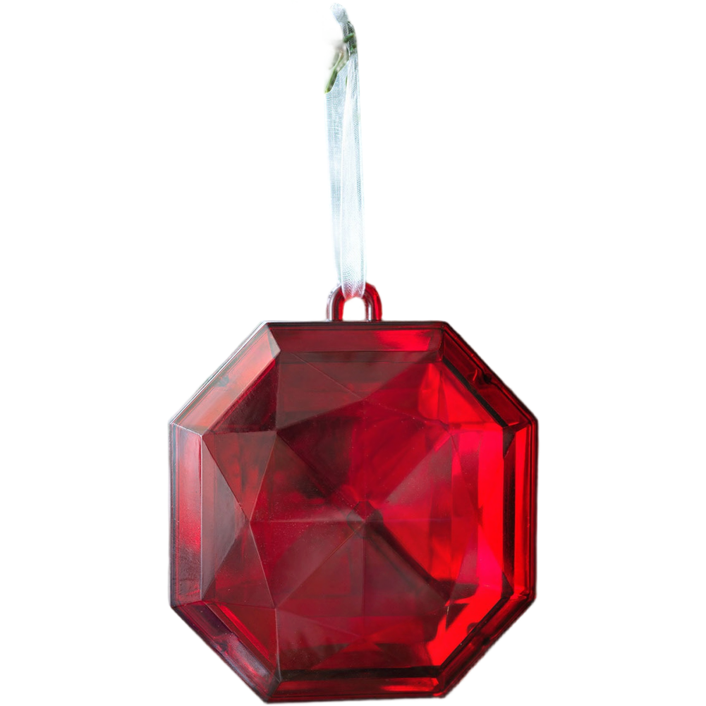 Square and Round Plastic Christmas Tree Hanging Ornaments Seasonal Decorations - Picture 15 of 21