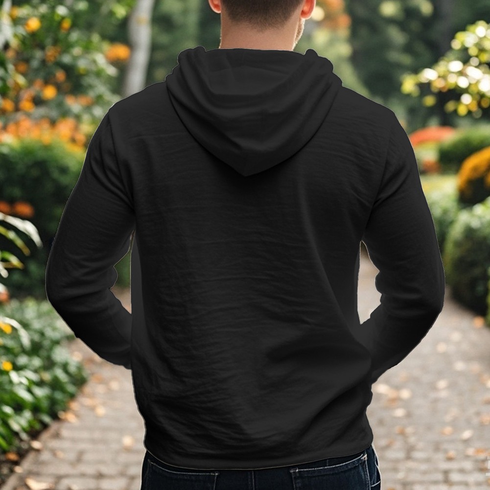 For Mens Hooded Linen Shirt Casual Soft Loose Fit Long Sleeve Button Front Top - Picture 18 of 56