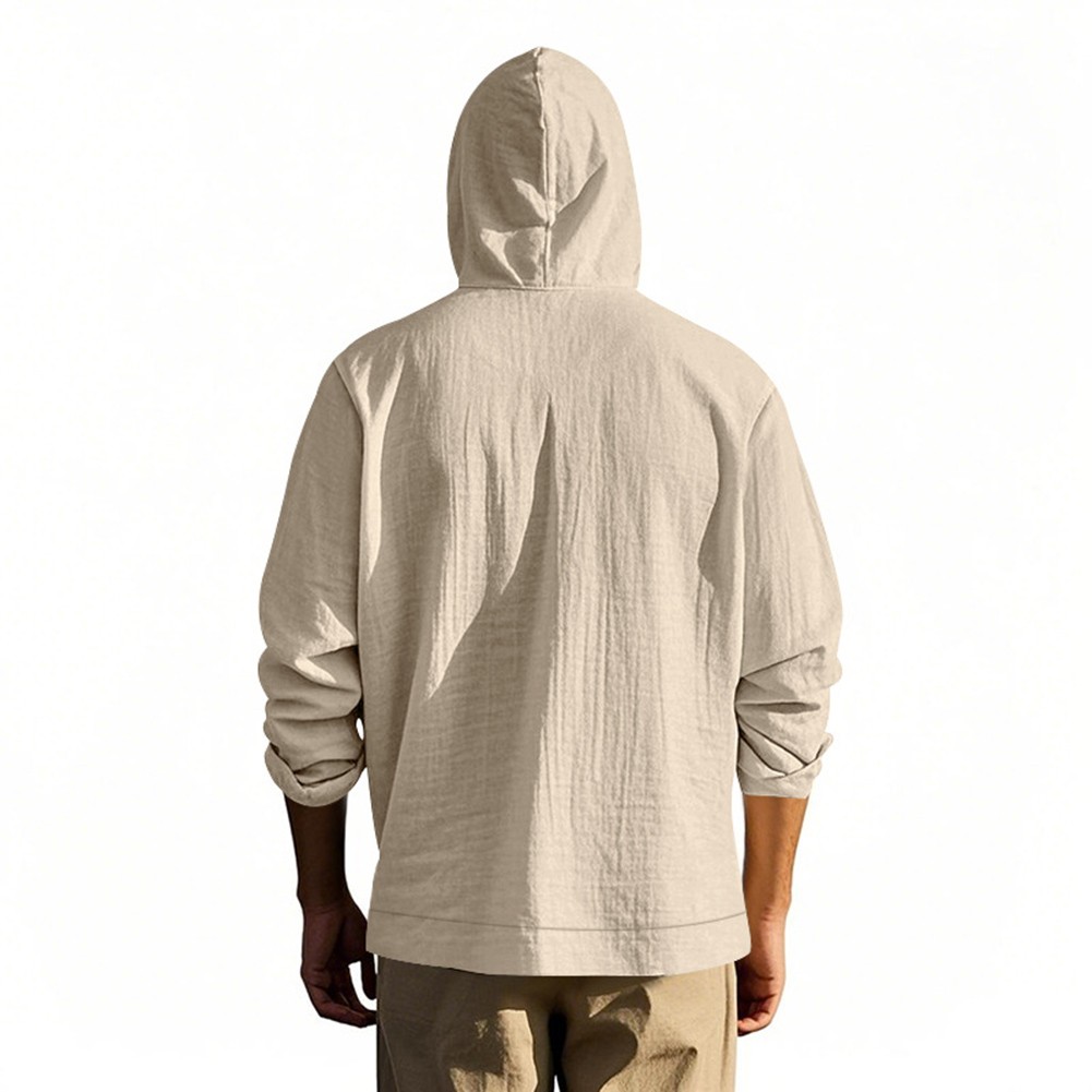 Casual Linen Tops Comfortable Fabric Daily Wear Hooded Design Regular Length - Picture 15 of 48