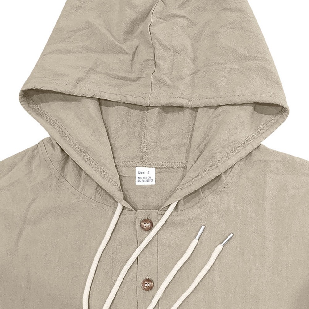 Casual Linen Tops Comfortable Fabric Daily Wear Hooded Design Regular Length - Picture 19 of 48