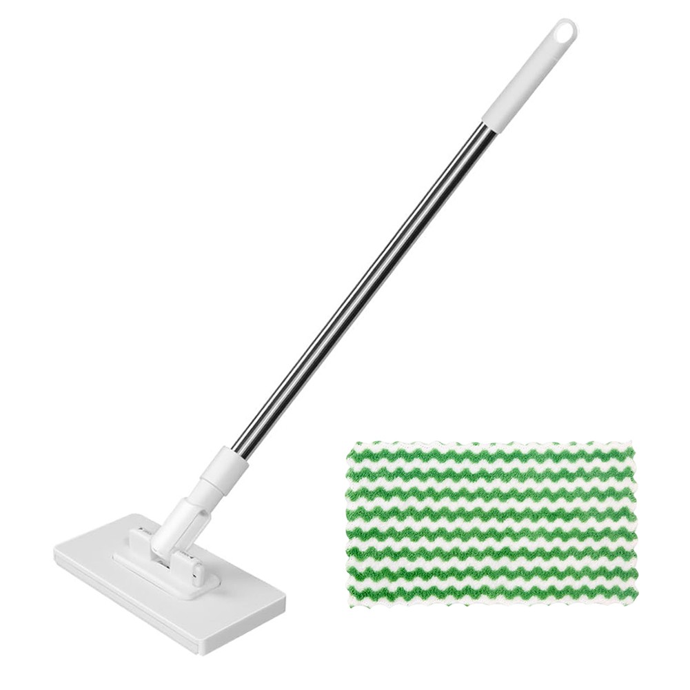Disposable Dust Mop with 39 Inch Long Handle for Easy Reach Floor Cleaning