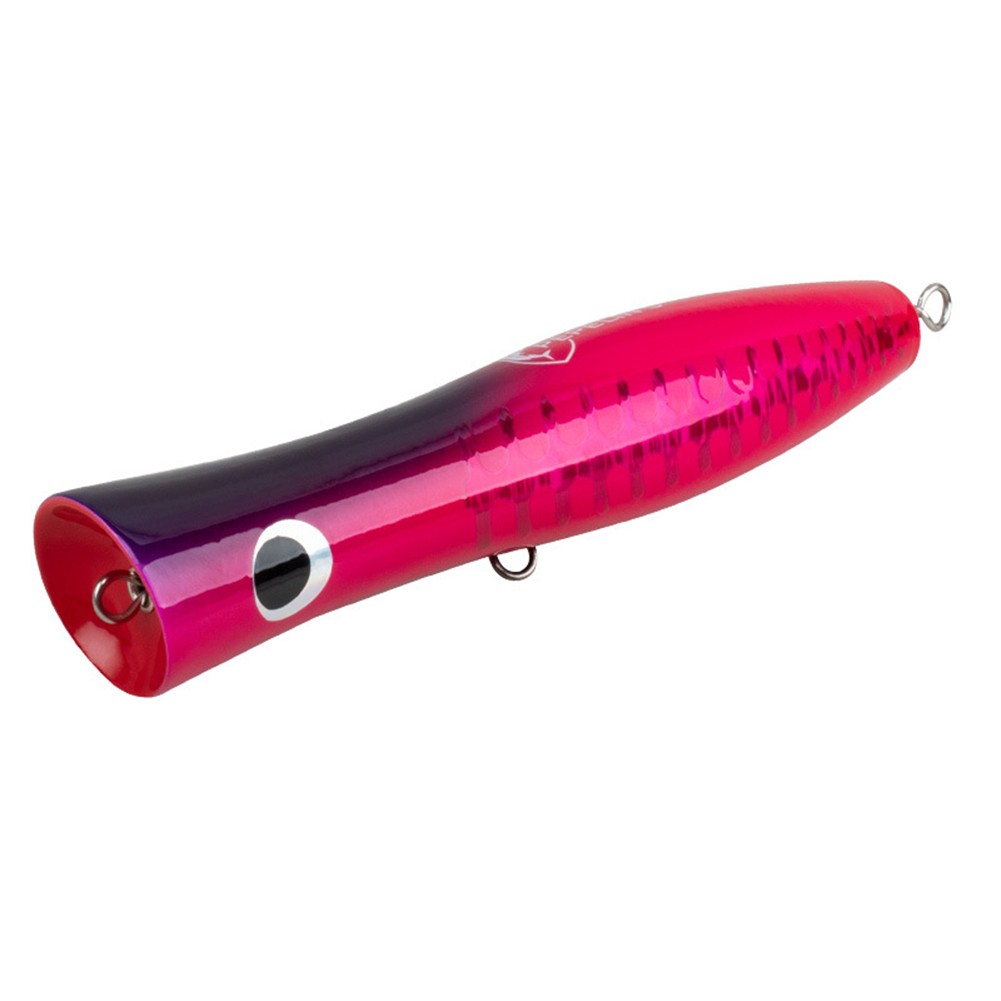 Hand Cut 219mm Wooden Sea Fishing Popper for Big Game Trolling Fishing