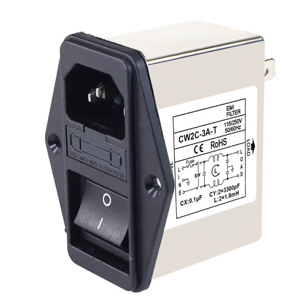 Kaltgeräte Netzfilter CW2C3610AT Sicherungsschalter Wippe 220V zum Schutz vor