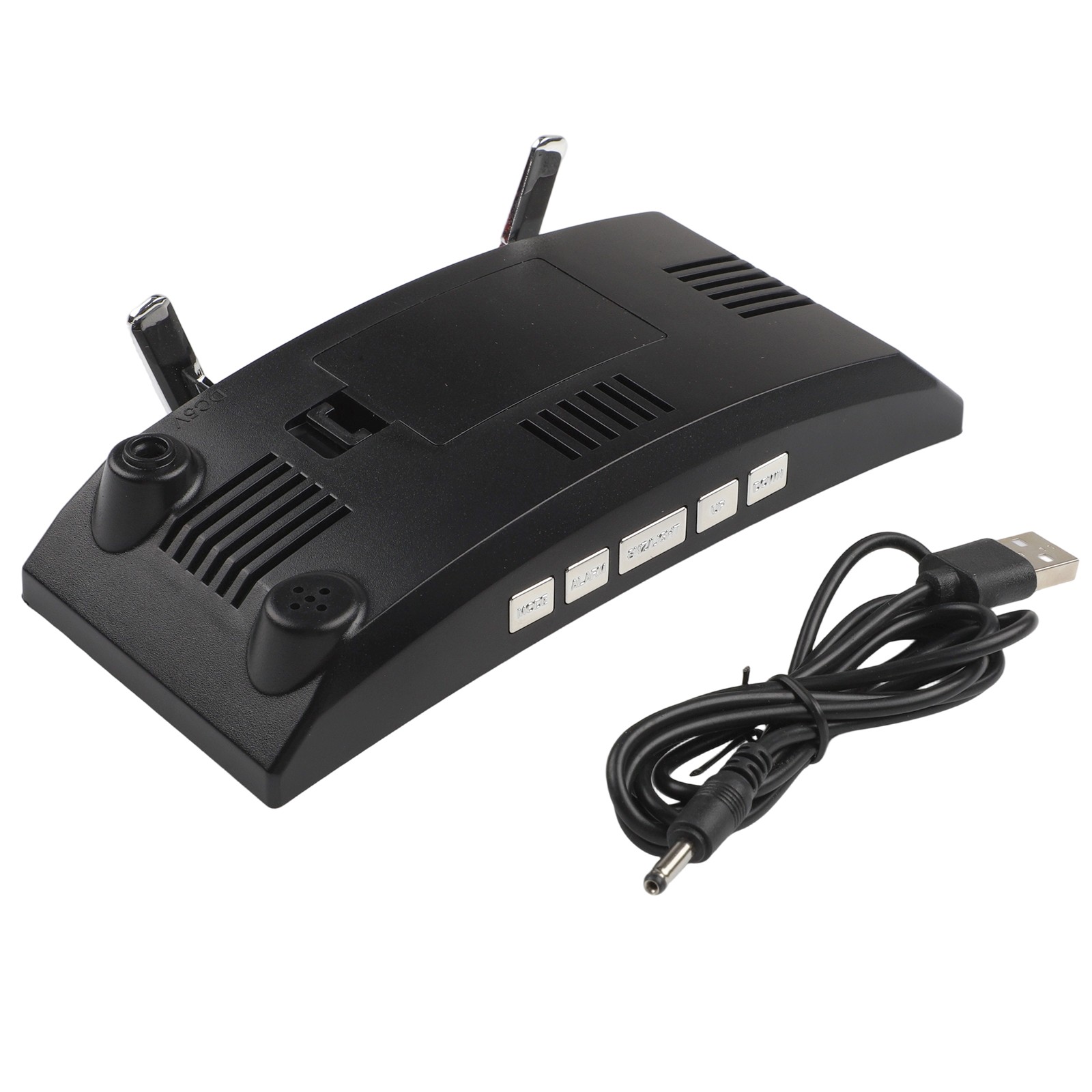 LED Digital Alarm Clock with Adjustable Brightness and Humidity Display