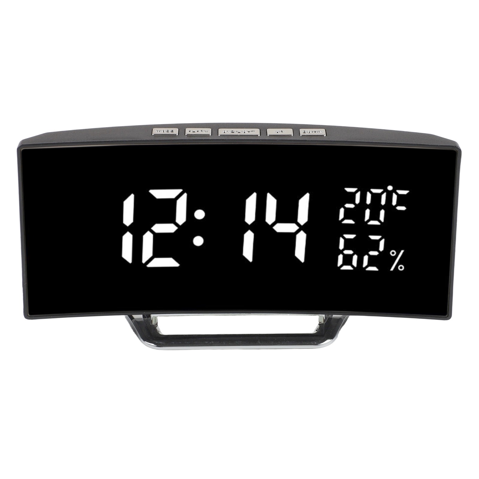 LED Digital Alarm Clock with Adjustable Brightness and Humidity Display