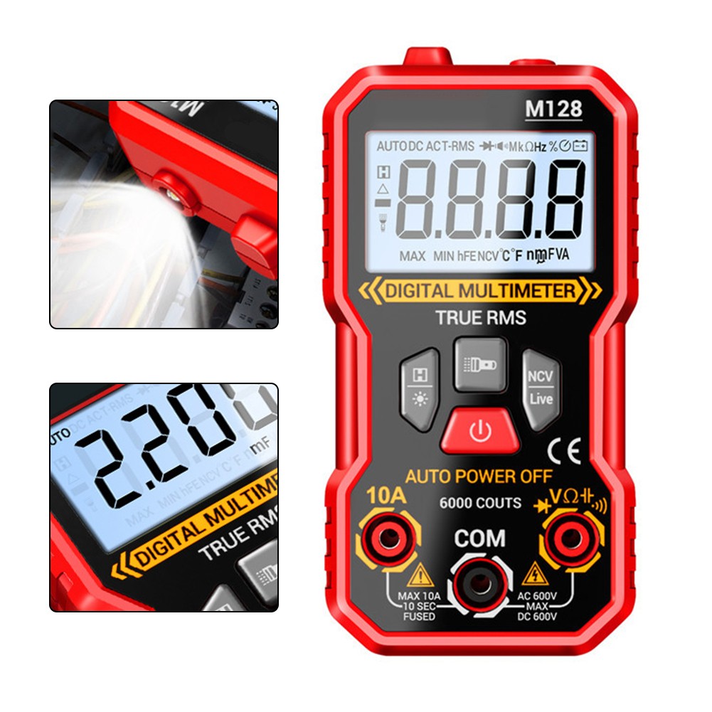 Auto Range Digital Multimeter Tester with Wire ID and Safety Voltage Detection