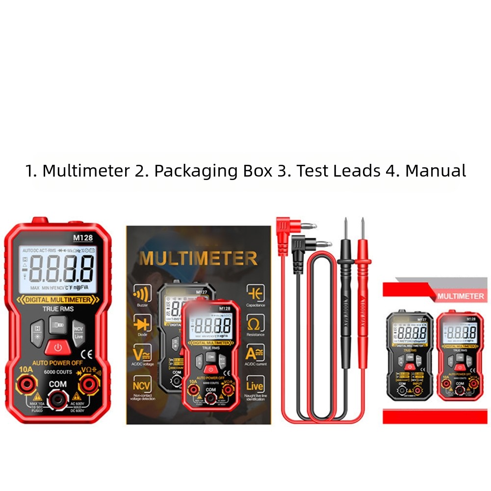 Portable Digital Multimeter Tester with Flashlight and Auto Power Off Feature