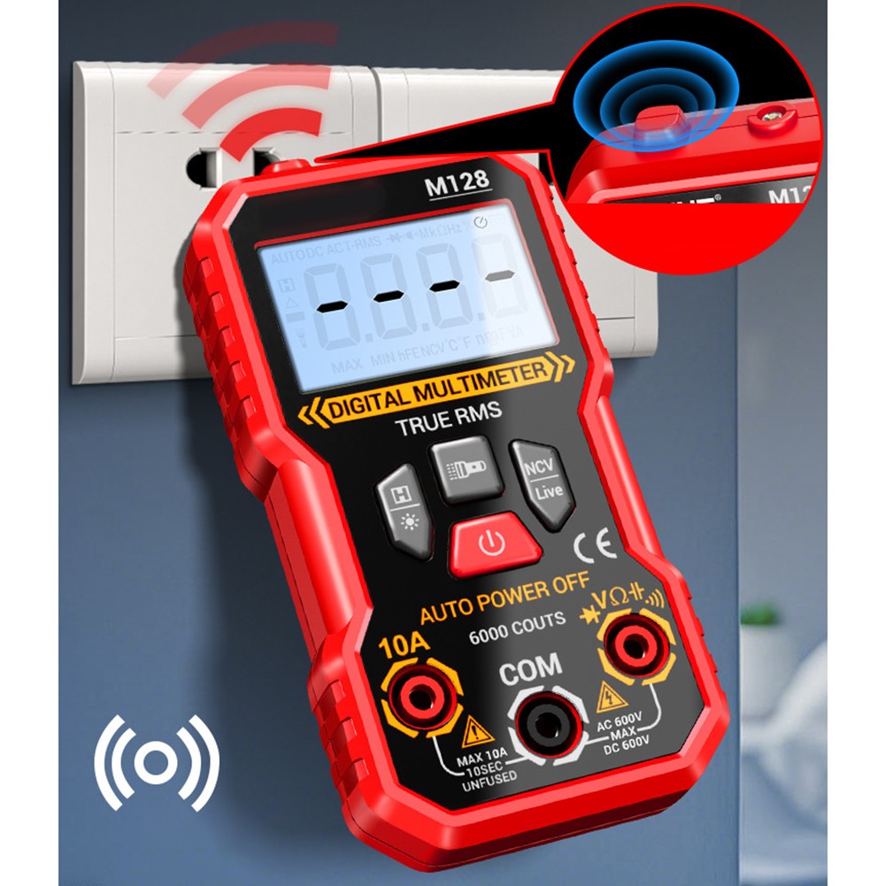 Auto Range Digital Multimeter Tester with Wire ID and Safety Voltage Detection