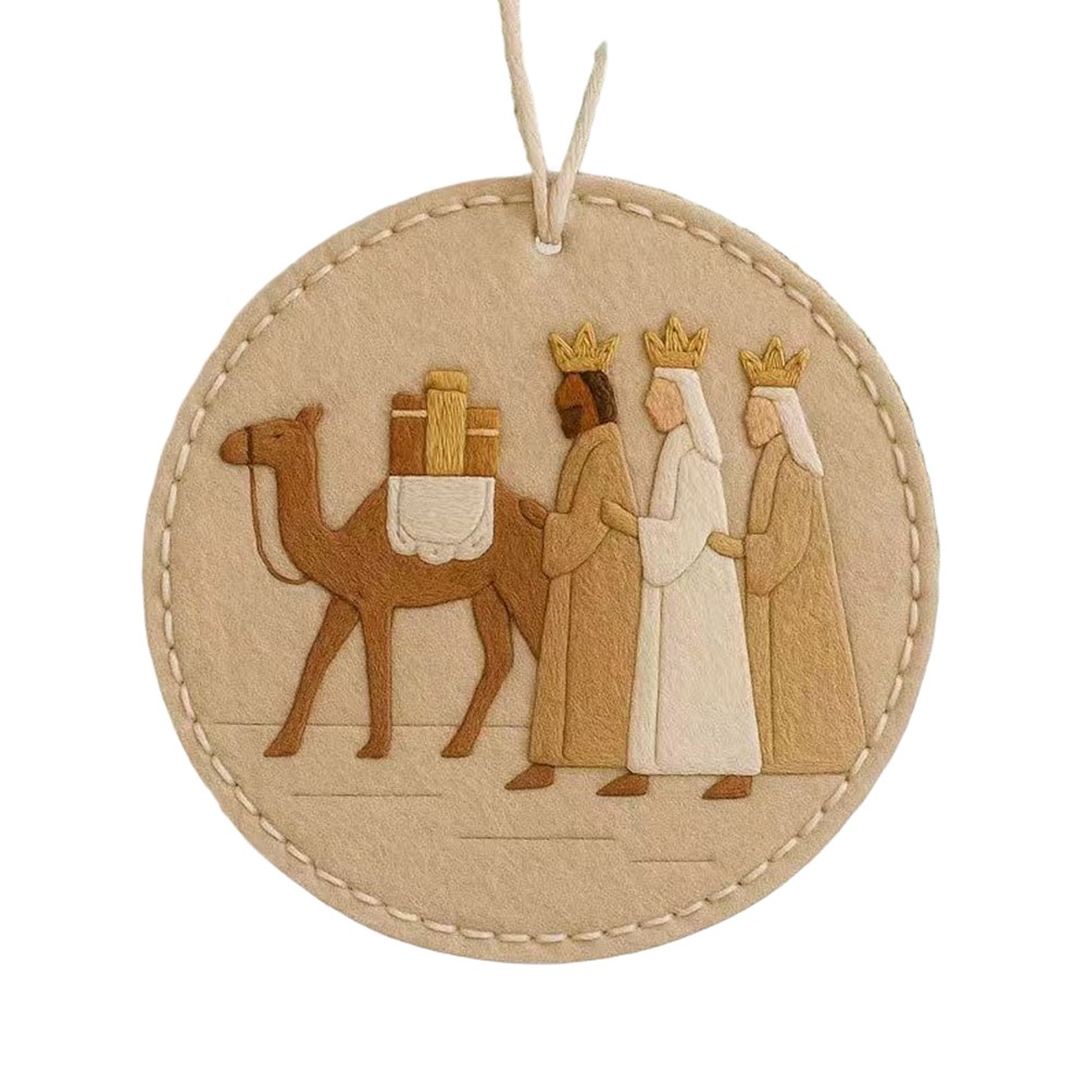 Handmade Felt Nativity Christmas Ornament for Xmas Tree and Holiday Decor - Picture 20 of 24