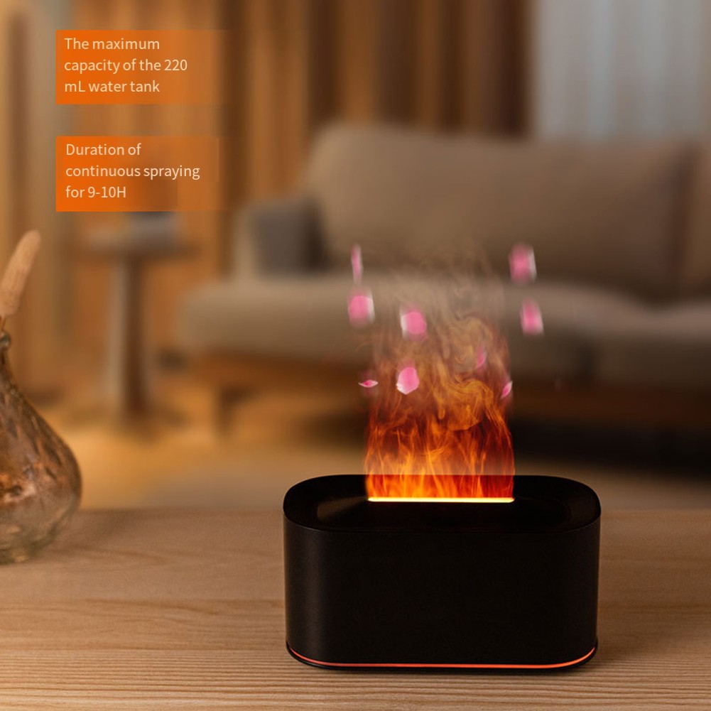 220ml for AROMA Diffuser with Fireplace Flame Look and Cool Mist Technology