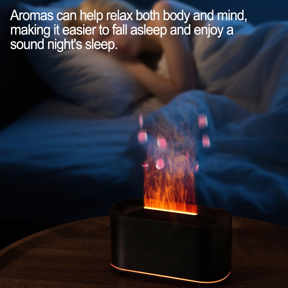 220ml for AROMA Diffuser with Fireplace Flame Look and Cool Mist Technology