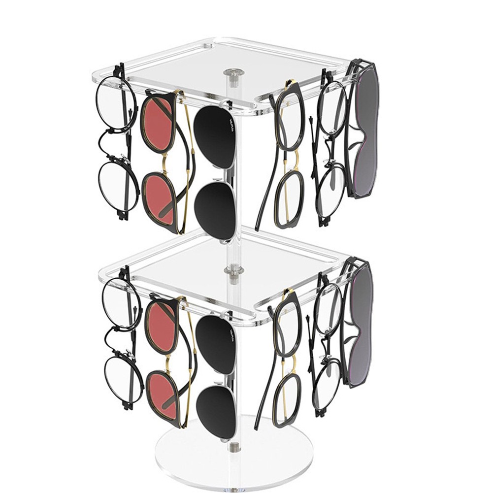 Organisateur de lunettes acrylique transparent support rotatif à 360 degrés pe - Picture 13 of 19