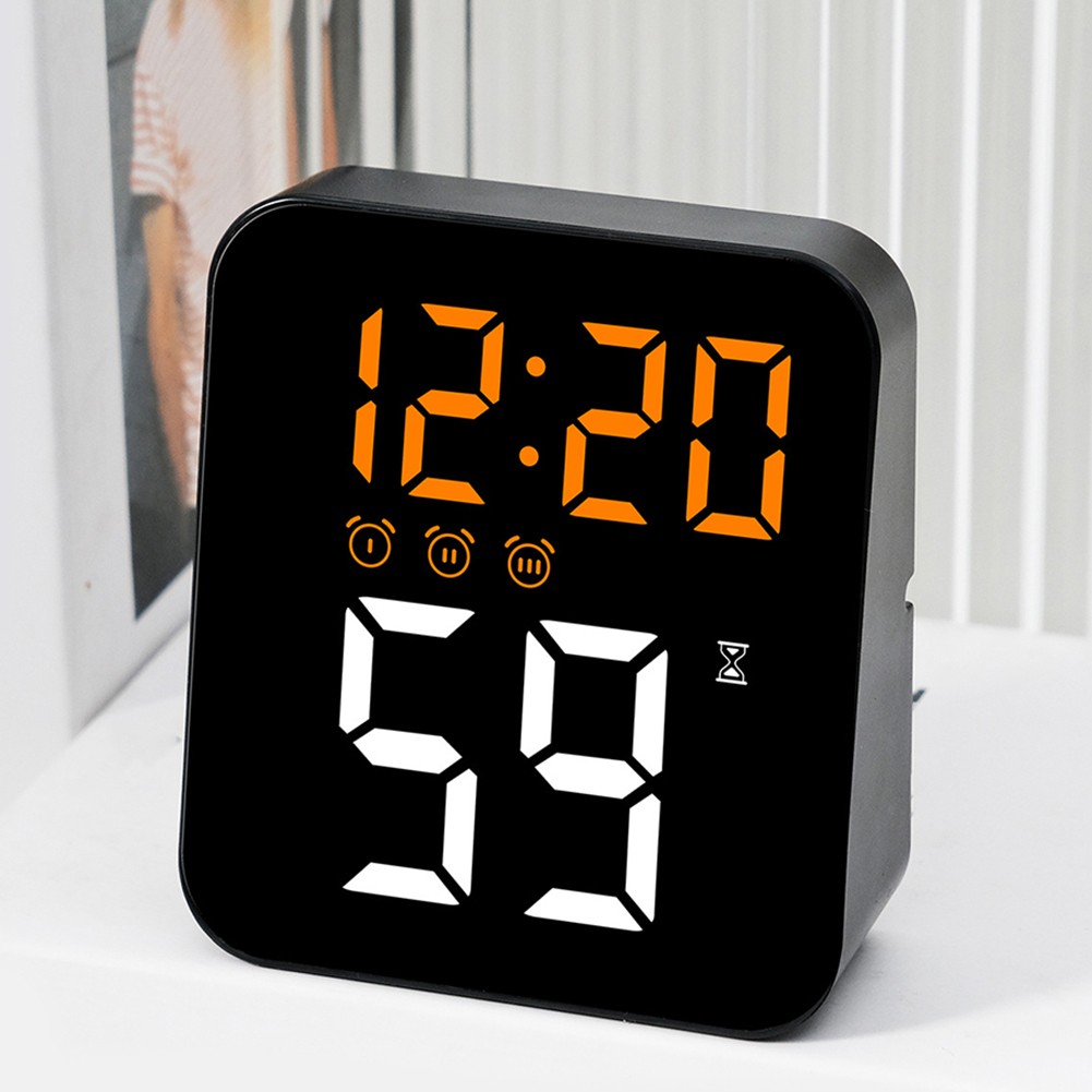 LED Digitaler Wecker mit 3 Alarmen und Helligkeitsregelung für einfache Anzeige - Bild 20 von 24